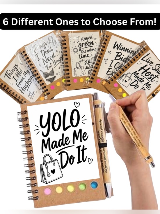 Other - Notebook journal with post it notes and pen 6 to pick from